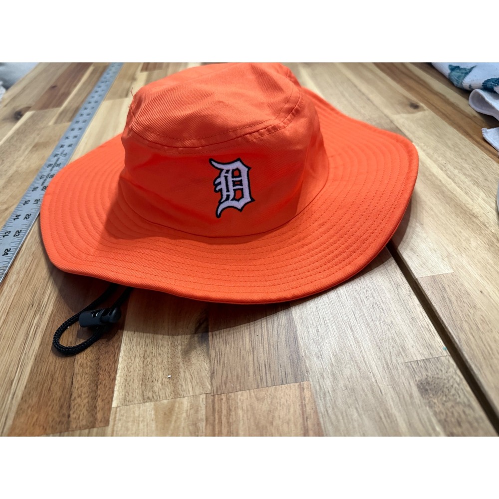 Detroit Tigers National Coney Island Orange Wide Brim Bucket Sun Hat Boonie Cap